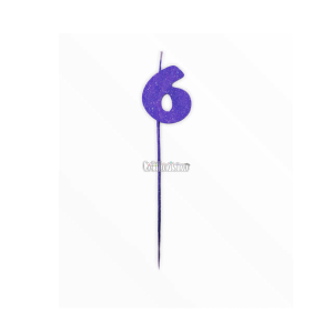 Vela Pinche Gibreada Nº6 Color Violeta
