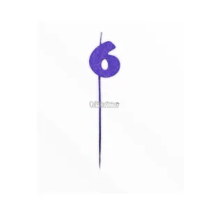Vela Pinche Gibreada Nº6 Color Violeta