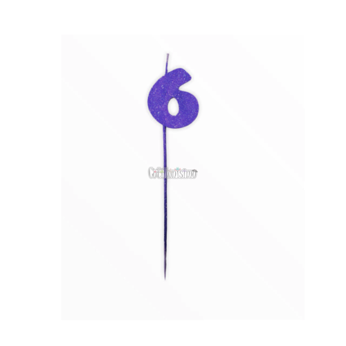 Vela Pinche Gibreada Nº6 Color Violeta