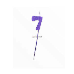 Vela Pinche Gibreada Nº7 Color Violeta