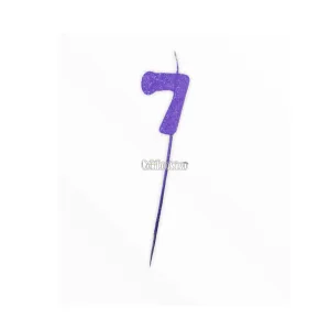 Vela Pinche Gibreada Nº7 Color Violeta