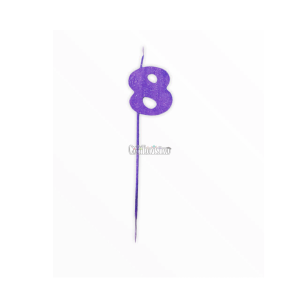 Vela Pinche Gibreada Nº8 Color Violeta
