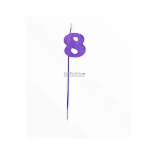 Vela Pinche Gibreada Nº8 Color Violeta