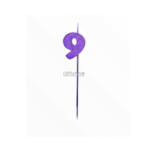 Vela Pinche Gibreada Nº9 Color Violeta
