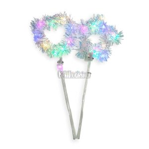 Varita Corazon con Pelitos 38cm (LED)