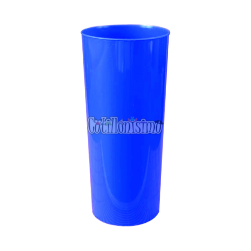 Vaso Trago Largo Plastico Azul 280cc x10u