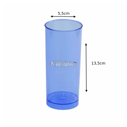 Vaso Trago Largo Acrilico Cristal Color Azul - Imagen 2