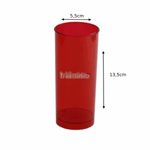 Alternative view of Vaso Trago Largo Acrilico Cristal Color Rojo