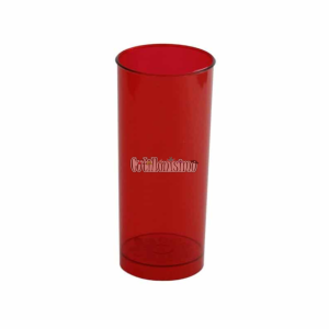 Vaso Trago Largo Acrilico Cristal Color Rojo