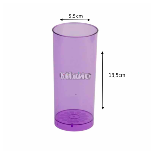 Alternative view of Vaso Trago Largo Acrilico Cristal Color Violeta