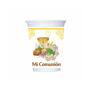 Vaso Descartable Mi Comunion con Mandala x10 Unidades