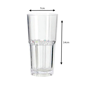 Vaso Facetado Acrilico Cristal 410cc - Imagen 2