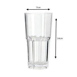 Vaso Facetado Acrilico Cristal 410cc - Imagen 2