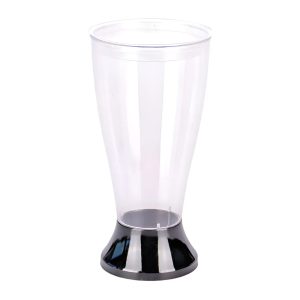 Vaso Imperial Acrilico Cristal con Pie Negro 350cc