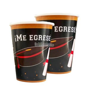 Vaso Polipapel ¡Me Egresé! X8 Unidades - Oficial