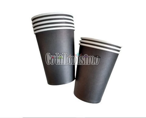 Vaso Polipapel Negro X8