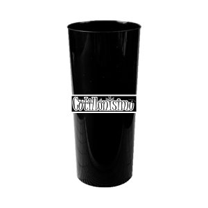 Vaso Trago Largo Plastico Negro 280cc x10u