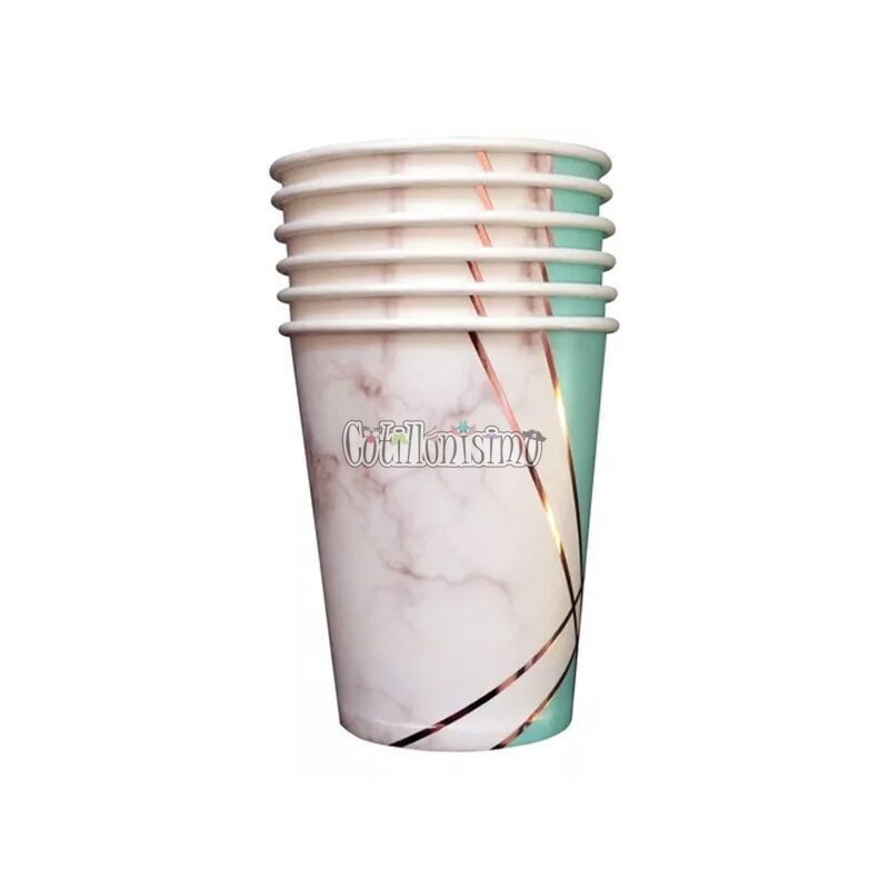 Vaso Polipapel Celebra Celeste Pastel X6 Unidades