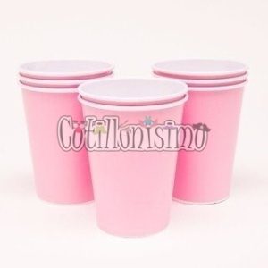 Vaso Polipapel Rosa Pastel X8