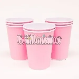 Vaso Polipapel Rosa Pastel X8