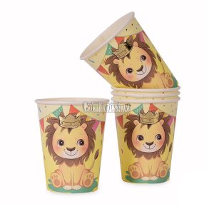 Vaso Polipapel Stamping Leon x8 Unidades