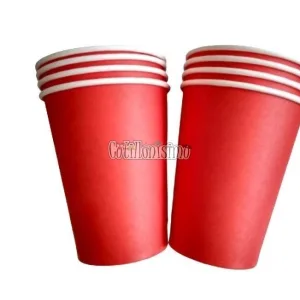 Vaso Polipapel Rojo X8