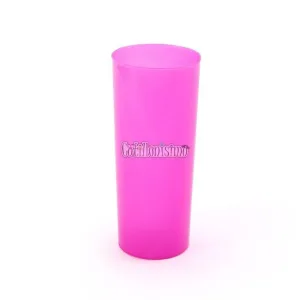 Vaso Trago Largo Plastico Rosa Fluo 280cc x10u