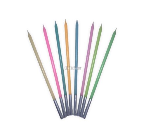 Vela 15cm Multicolor PASTEL x8 Unidades