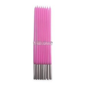 Vela 15cm Rosa PASTEL x8 Unidades