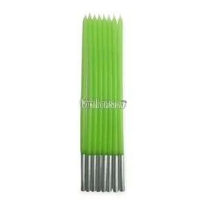 Vela 15cm Verde PASTEL x8 Unidades