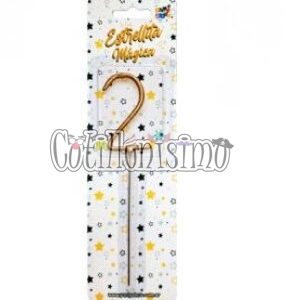 Vela CHISPITA Numero 2 Color Dorado Sparkles