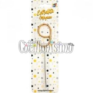 Vela CHISPITA Numero 9 Color Dorado Sparkles