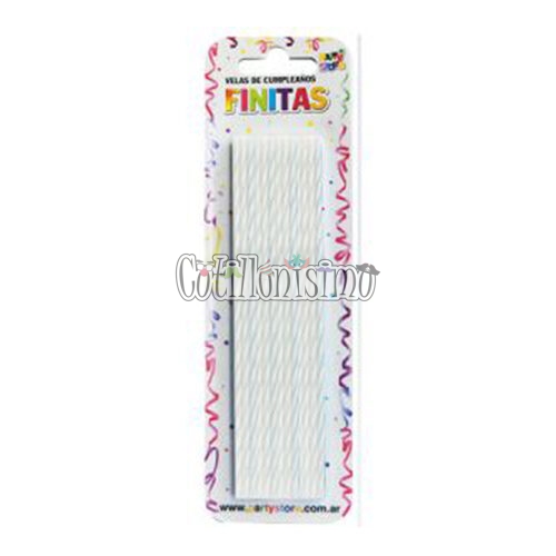 Vela Finita Torneadas Blanca x24u