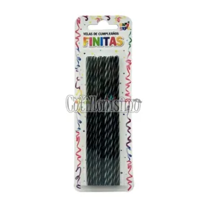 Vela Finita Torneadas Negras x24u