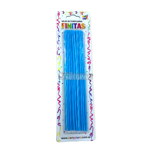Vela Finita Torneadas Celeste x24u