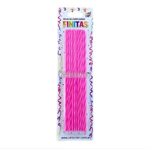 Vela Finita Torneadas Magenta x24u