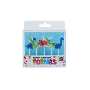 Velas Formas Set Dinosaurios x5 Unidades
