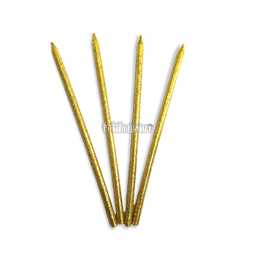 Vela Gibre Larga Dorada x12u