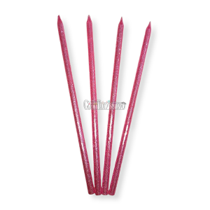 Vela Gibre Larga Rosa x12u