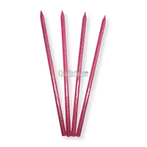 Vela Gibre Larga Rosa x12u