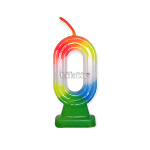 Vela Numero 0 Multicolor FLUO