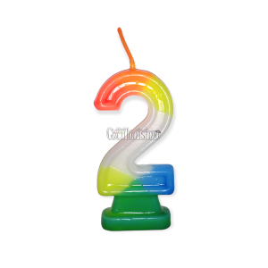 Vela Numero 2 Multicolor FLUO