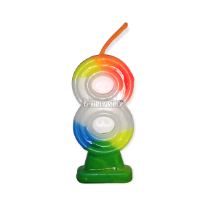 Vela Numero 8 Multicolor FLUO