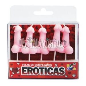 Vela Formas Set Sex Adultos x5 Piezas