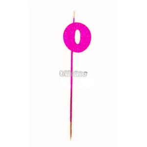 Vela Pinche Gibreada Nº0 Color Rosa Fluo