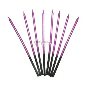 Vela 15cm Metalizada Rosa x8 Unidades