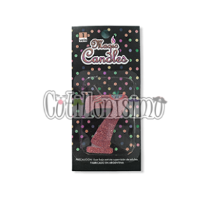 Vela Gibreada Numero 7 Color Rosa Gold Magic Candles