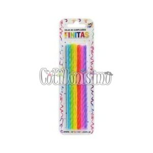 Vela Finita Torneadas Multicolor x24u
