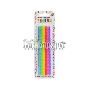 Vela Finita Torneadas Multicolor x24u