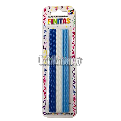 Vela Finita Torneadas Colores Varon x24u